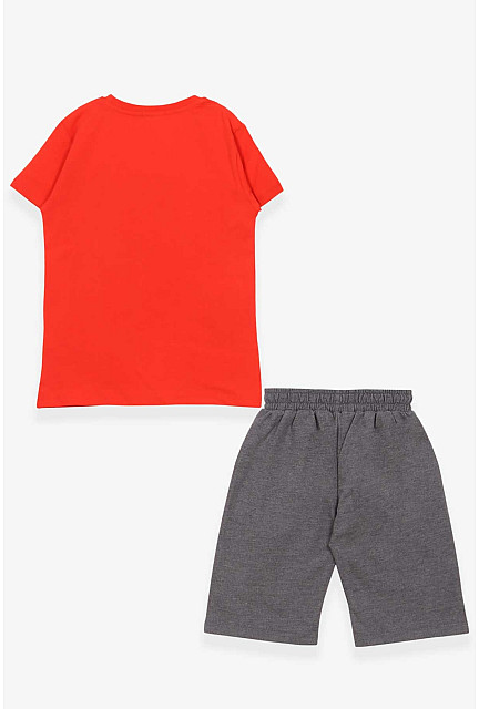 BRE Boys Shorts Set Printed Orange - San Fernando