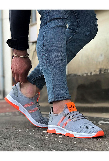 ERB  Gray - Orange Men's Sneakers - Williamson