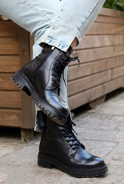 FST Genuine Leather Women's Sports Boots Black - Prescott