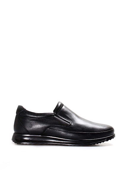 FST Genuine Leather & Shearling Men's Casual Shoes Black - La Puente