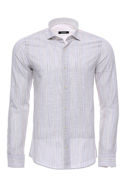 WSS Beige Checked Shirt | Wessi