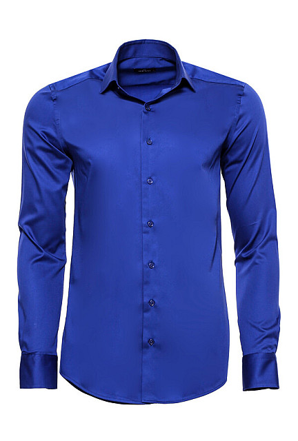 WSS Blue Satin Shirt | Wessi