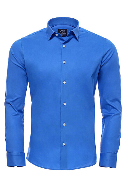 WSS Blue Slimfit Men's Shirt | Wessi - Cantwell
