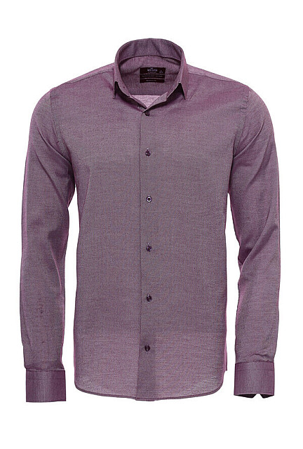 WSS Burgundy Patterned Long Sleeve Shirt - Sharon