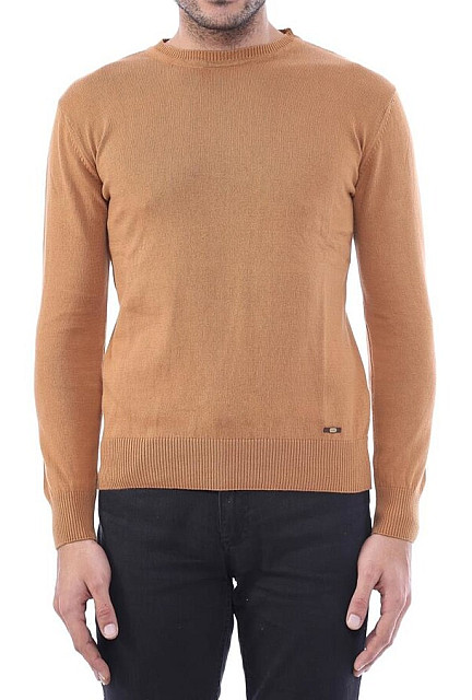WSS Circle Collar Camel Color Sweater - Mannington