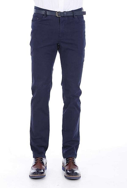 WSS 5 Pocket Navy Blue Slimfit Cotton Pants