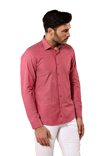 WSS Dot-Patterned Pink Shirt | Wessi