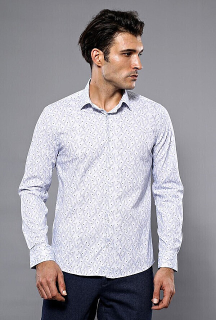 WSS Dot-Patterned White Shirt | Wessi