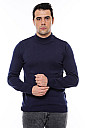 WSS Half Turtleneck Navy Blue Knitwear Sweater