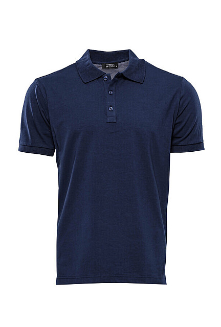 WSS Navy Blue Polo Collar T-shirt - Coal Hill