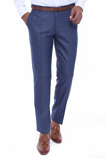 Pink Navy Blue Men Formal Trousers Invictus - Buy Pink Navy Blue Men Formal  Trousers Invictus online in India